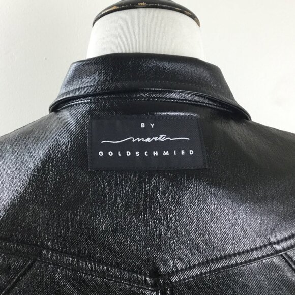 NWT Garbage by Marta Goldschmied Black Vinyl Buckle Jacket and Buckle Sk… - Picture 7 of 11